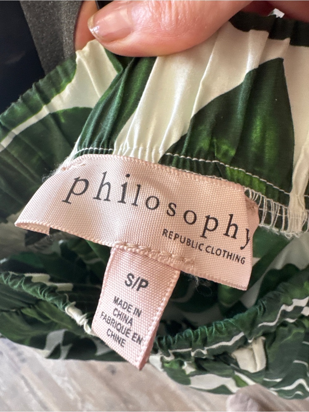 PHILOSOPHY Republic Women's Green Printed Midi Skirt size SMALL - Picture 6 of 8